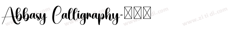 Abbasy Calligraphy字体转换